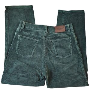 Ralph Lauren Women's Green Corduroy Cropped Pants